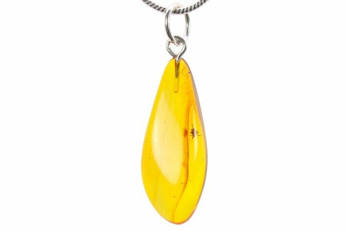 Polished Baltic Amber Pendant (Necklace) - Contains Spider! #270764